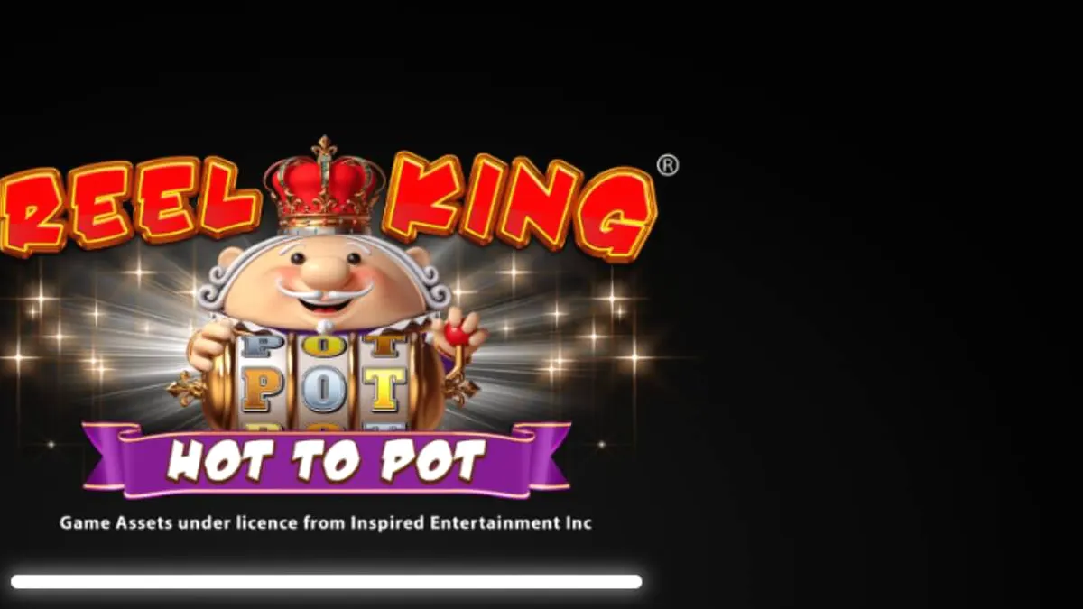 Tampilan visual slot Reel King Hot to Pot dengan nuansa kerajaan dan simbol buah klasik